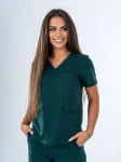 Bluză medicală Kamila verde sticlă